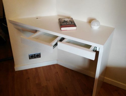 Mesa escritorio líneas curvas - MK ebanistería